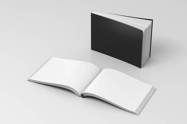 istock Blank soft cover books opened and standing 810275428