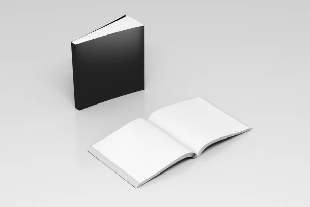 istock Blank soft cover books opened and standing 810275602