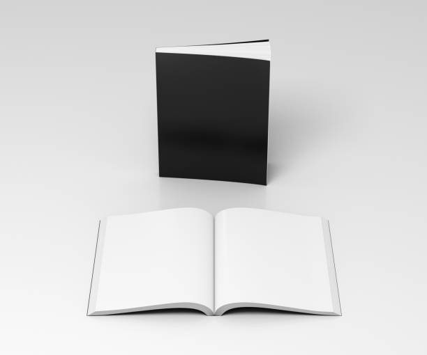 istock Blank soft cover books opened and standing 810275696