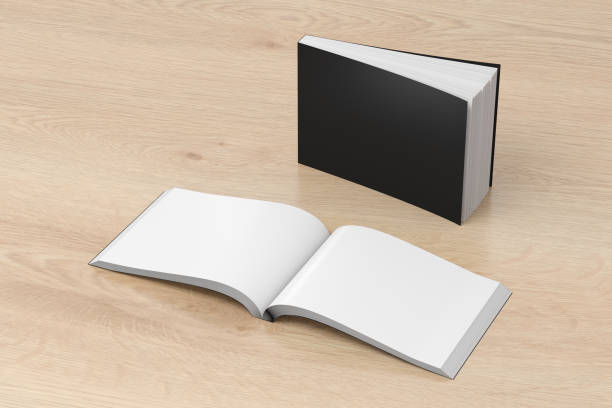 istock Blank soft cover books opened and standing 810277682