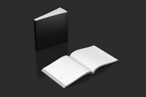 istock Blank soft cover books opened and standing 810282668