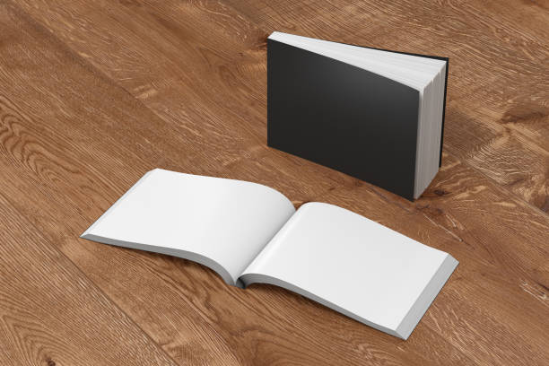 istock Blank soft cover books opened and standing 810285304