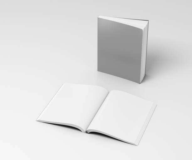 istock Blank soft cover books opened and standing 810287346