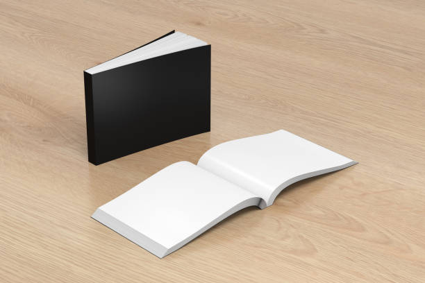 istock Blank soft cover books opened and standing 810288048