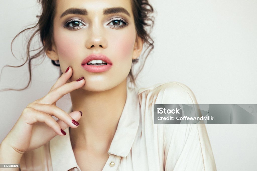 Beautiful woman with make-up Make-Up Stock Photo