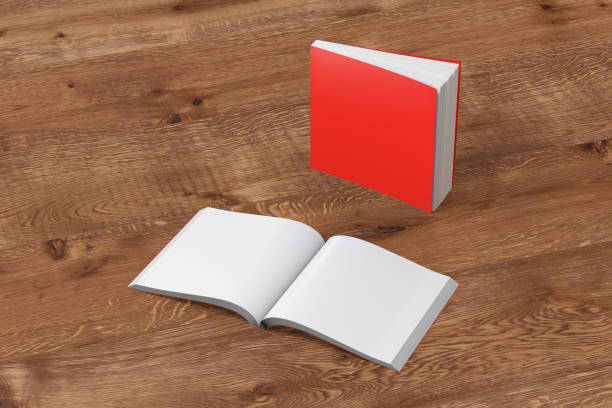 istock Blank soft cover books opened and standing 810288170