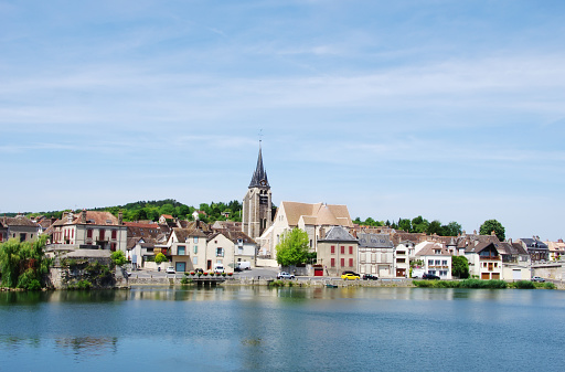 landscape of Pont sur Yonne, France