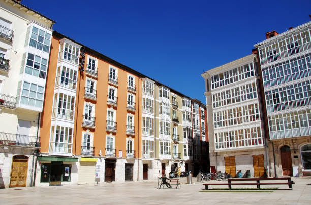 istock historic buildings, square ofBurgos, spain 810290962