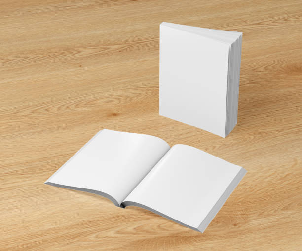istock Blank soft cover books opened and standing 810293316
