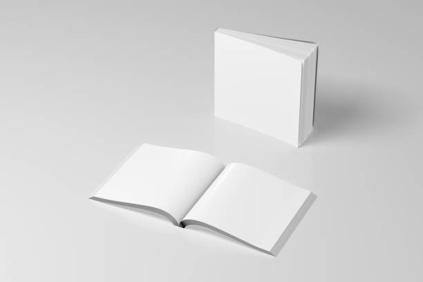 istock Blank soft cover books opened and standing 810294280