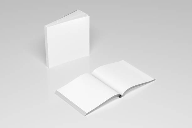 istock Blank soft cover books opened and standing 810294336