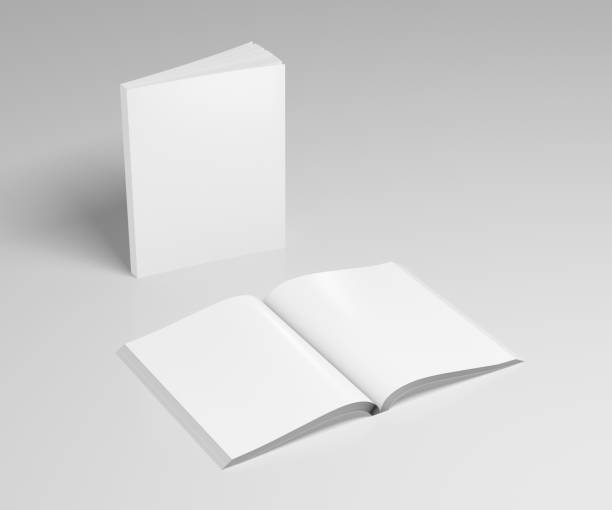 istock Blank soft cover books opened and standing 810296620