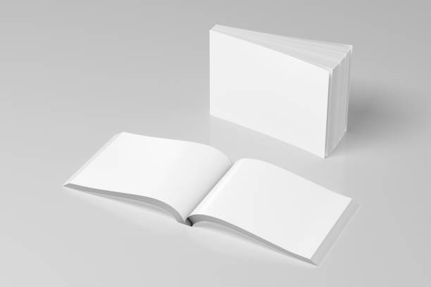 istock Blank soft cover books opened and standing 810296990