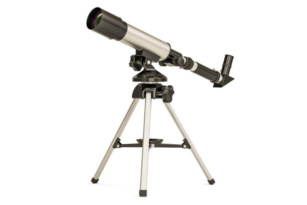 istock Telescope closeup, 3D rendering isolated on white background 810297606