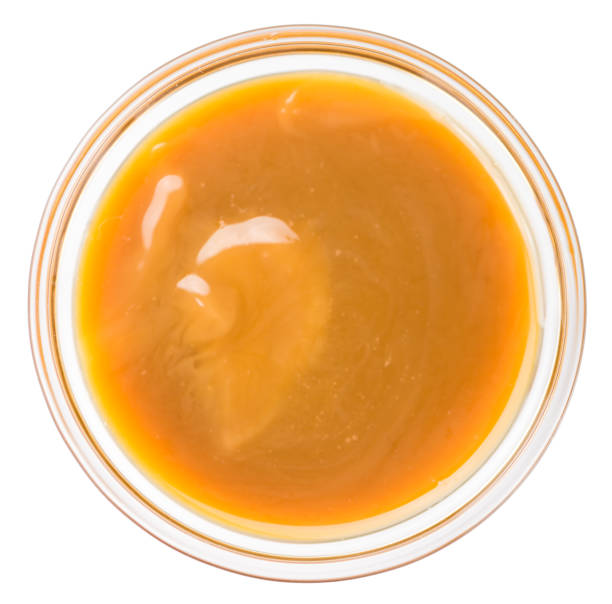 istock Slate slab with Caramel Sauce 810303596