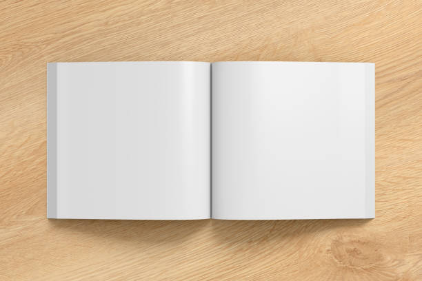 istock Blank pages of open soft cover book 810306188