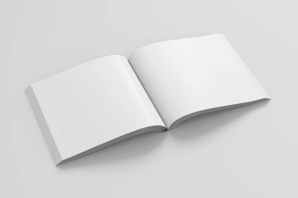 istock Blank pages of open soft cover book 810306206