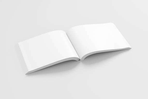 istock Blank pages of open soft cover book 810306272