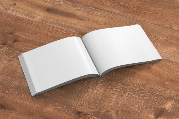istock Blank pages of open soft cover book 810306374
