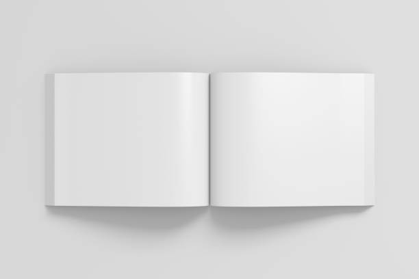 istock Blank pages of open soft cover book 810306418