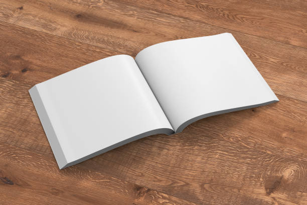 istock Blank pages of open soft cover book 810306488