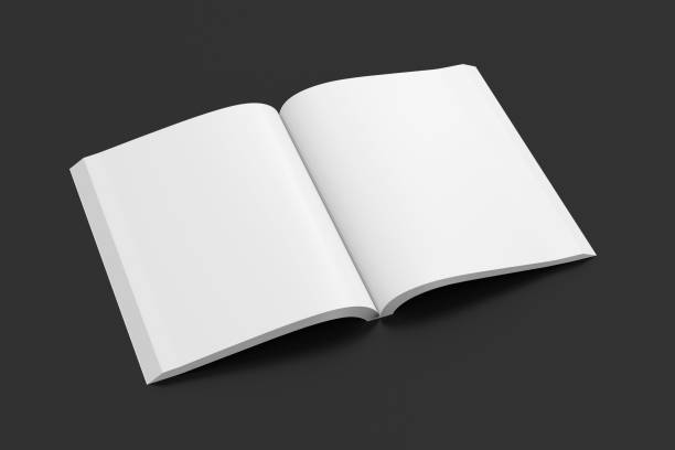 istock Blank pages of open soft cover book 810312860