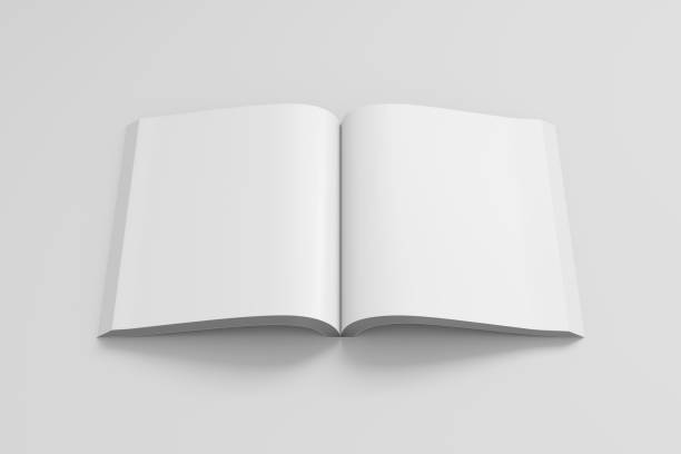 istock Blank pages of open soft cover book 810313010