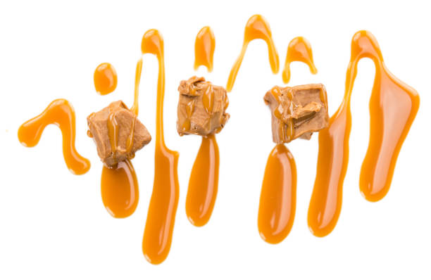 istock Slate slab with Caramel Sauce 810313254