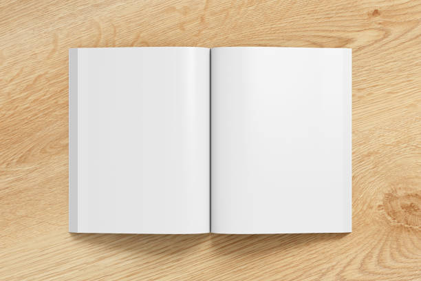 istock Blank pages of open soft cover book 810313264