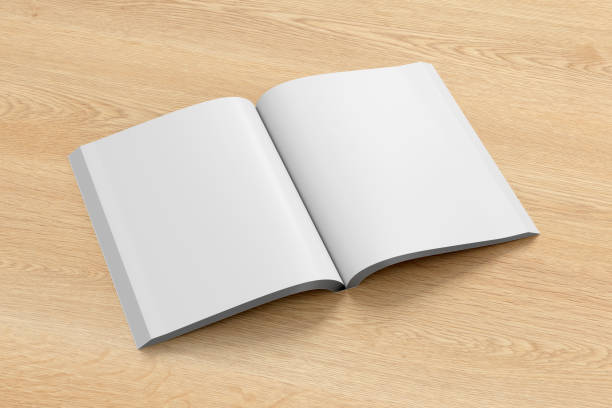 istock Blank pages of open soft cover book 810313290