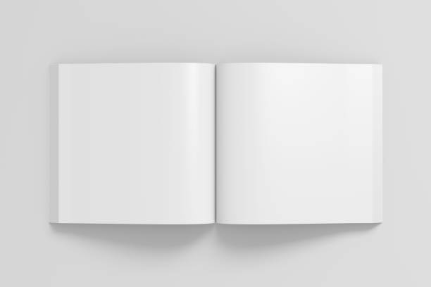 istock Blank pages of open soft cover book 810313306