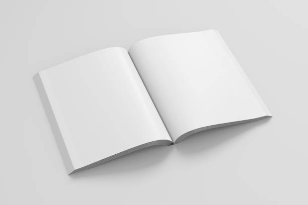 istock Blank pages of open soft cover book 810313328