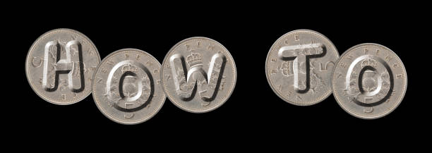 istock HOW TO – Coins on black background 810328900