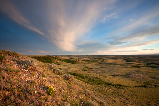 Beautiful Grasslands National Park, Saskatchewan Canada, Image taken from a tripod.