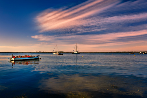 Fishing boats in Metung in the Gippsland Lakes district Victoria