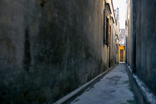 the wall in hoian, vietnam