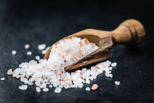 istock Pink Salt on a slate slab (selective focus) 810372826