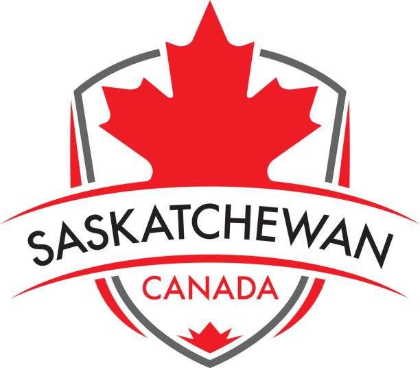 ilustraciones, imágenes clip art, dibujos animados e iconos de stock de cresta de saskatchewan - saskatchewan province canada flag
