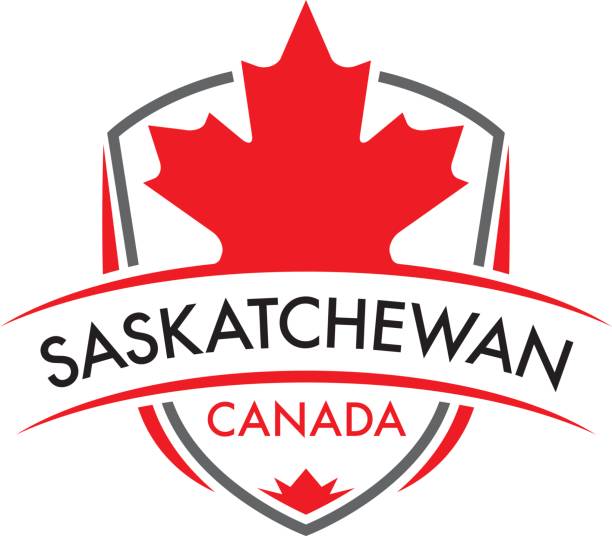 ilustrações, clipart, desenhos animados e ícones de crista de saskatchewan - saskatchewan flag canada banner