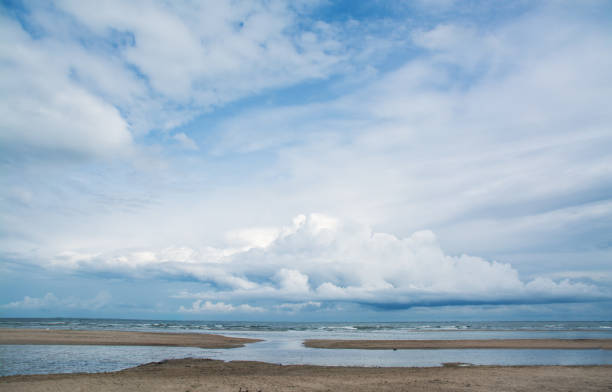 Seascape with beautiful storm clouds