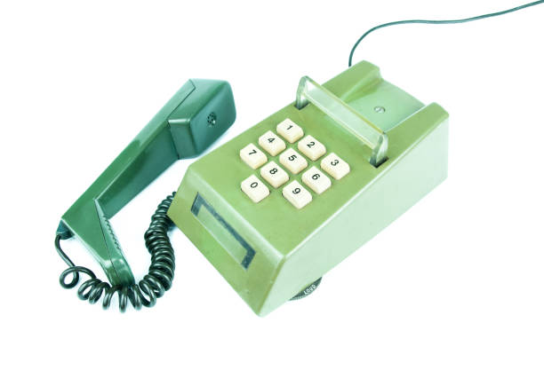 istock Old telephone on a white background 810392278