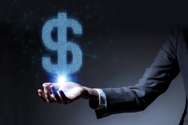 istock FinTech, financial technology concept, Dollar sign made with digital data 810397104