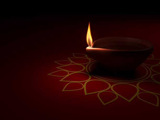 istock Decorative Indian Traditional Oil Lamp 810399888