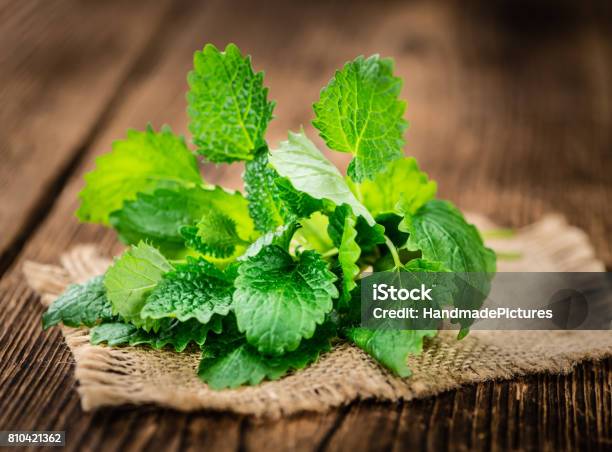 Portion Of Balm Stock Photo - Download Image Now - Mint Leaf - Culinary, Lemon Balm, Leaf