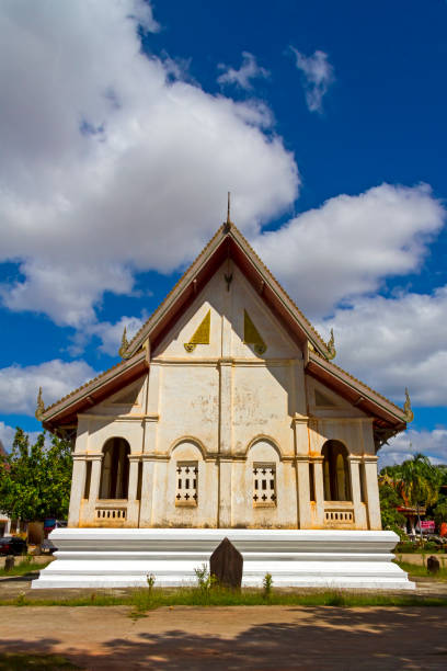 istock Ancient church and cloud sky at rual Mukdahan county 810436840