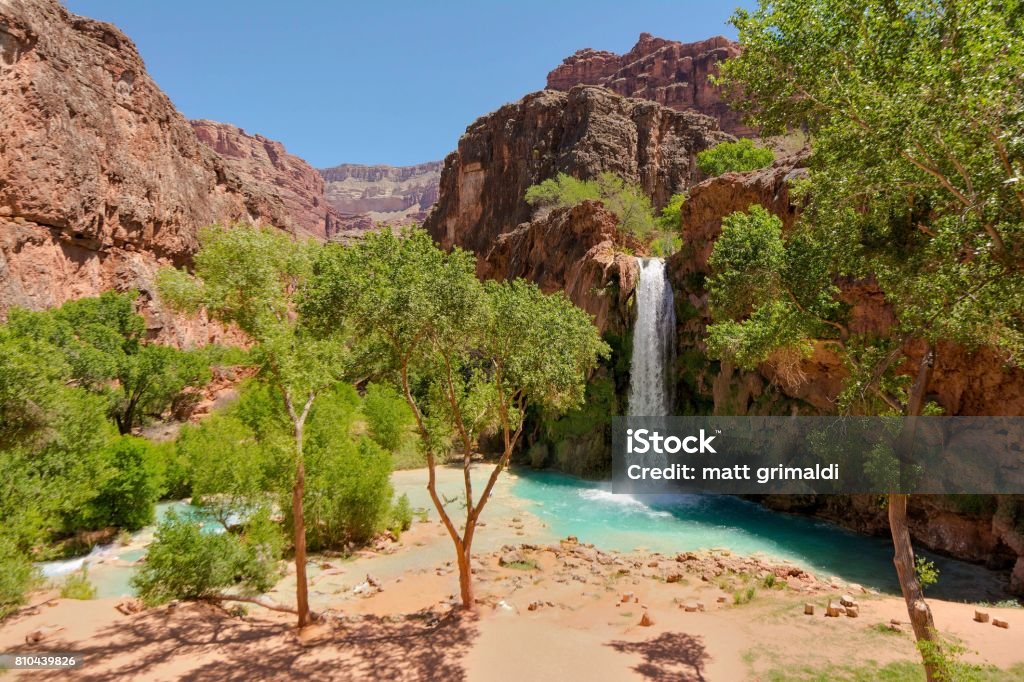 Havasupai Arizona Havasu Falls Arizona Stock Photo