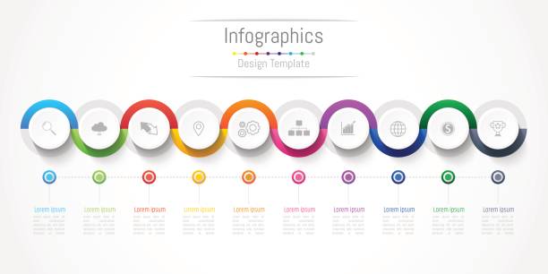 Infographic design elements for your business with 10 options, parts, steps or processes, Vector Illustration. Infographic design elements for your business with 10 options, parts, steps or processes, Vector Illustration. 10 11 years stock illustrations