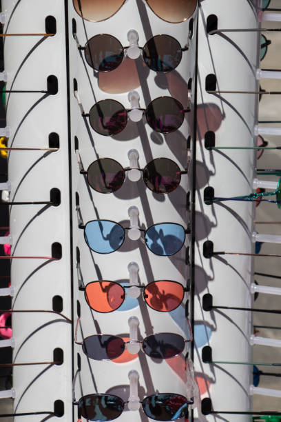 istock set of different colored glasses as a  background 810454790