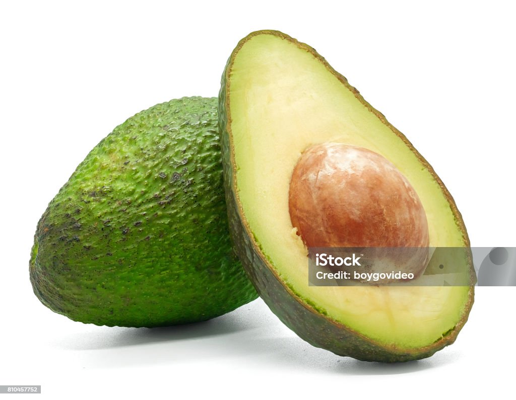 food Avocado isolated on a white background Avocado Stock Photo
