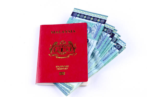 istock Malaysian Passport with Money 810482916